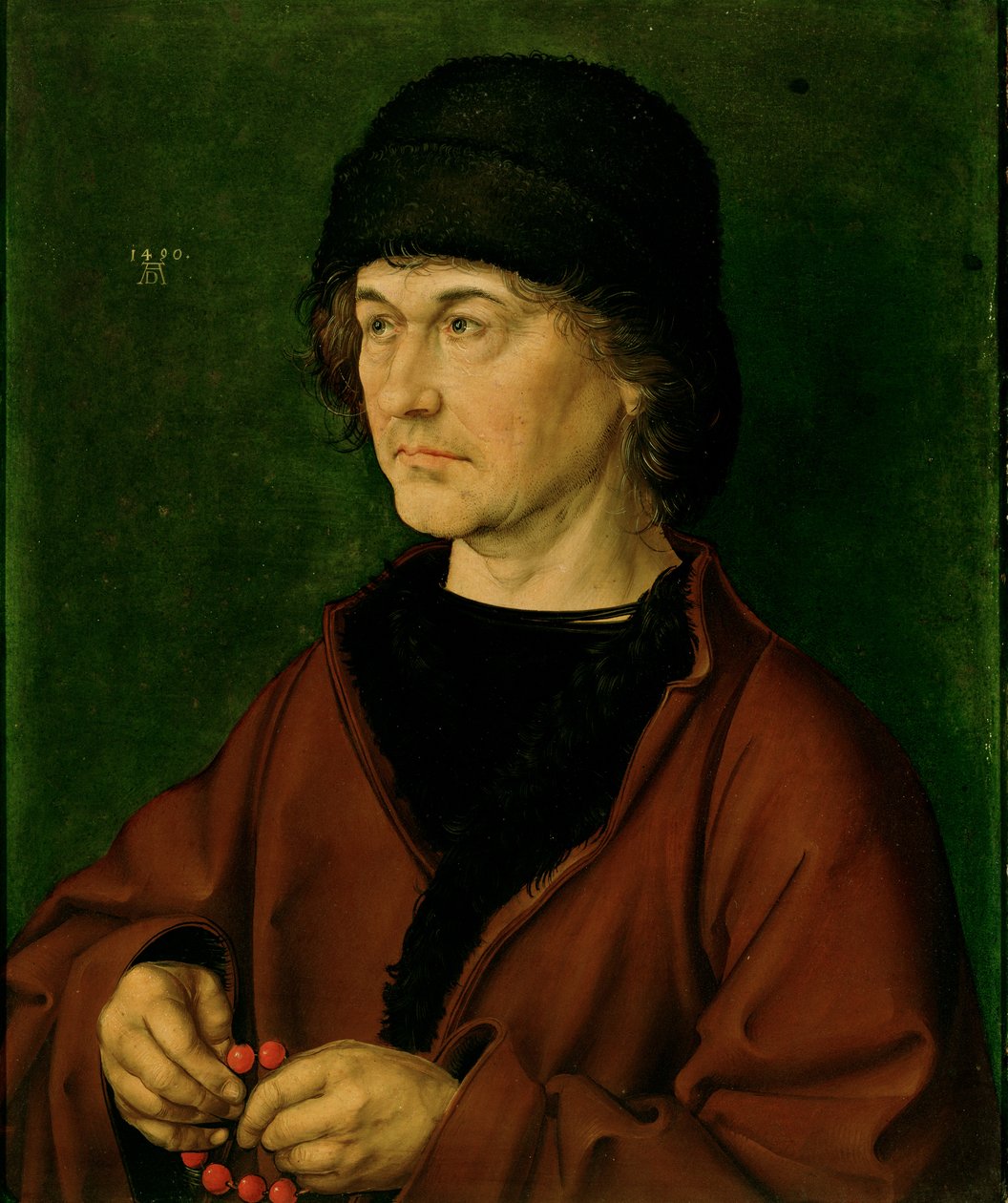 Portræt af kunstnerens far, 1490 af Albrecht Dürer