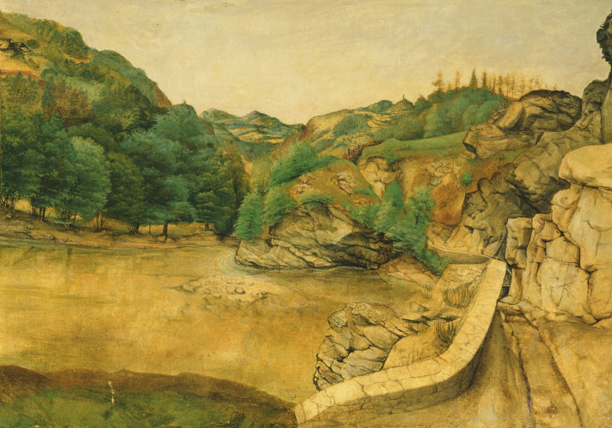 Vej i Alperne, 1495 (gouache og wc på papir) af Albrecht Dürer