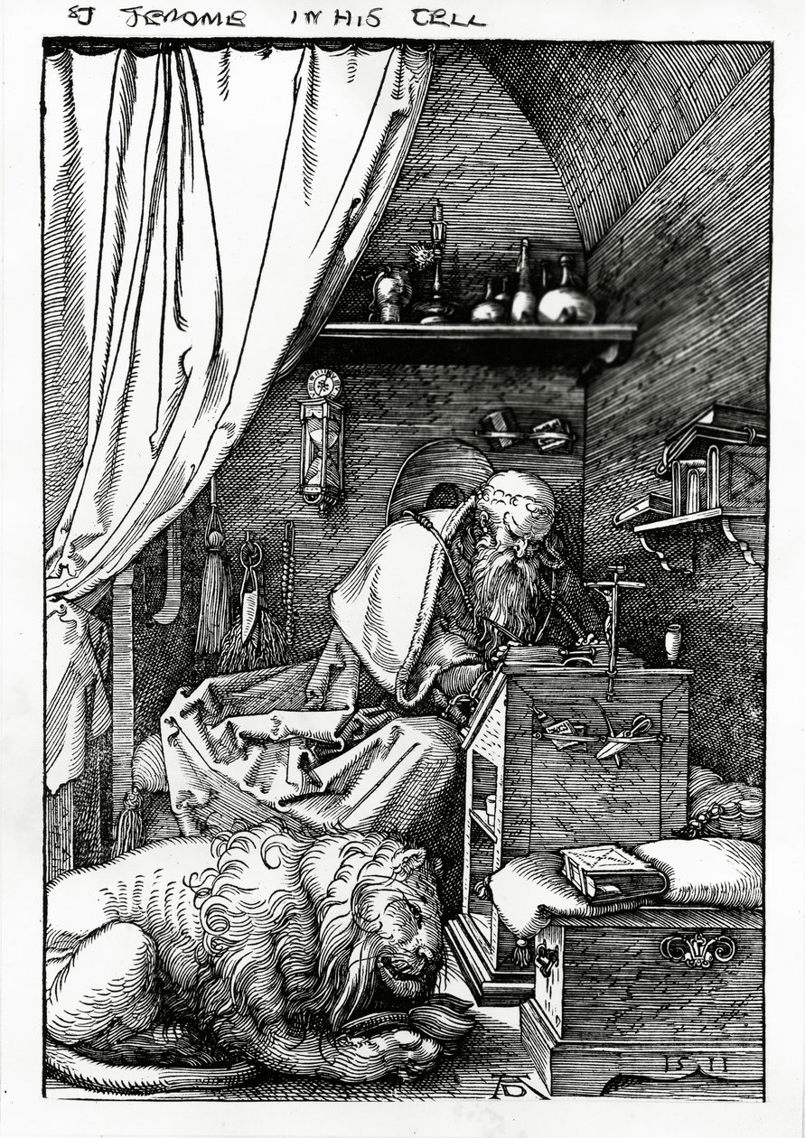 Sankt Hieronymus i sin celle, 1511 af Albrecht Dürer