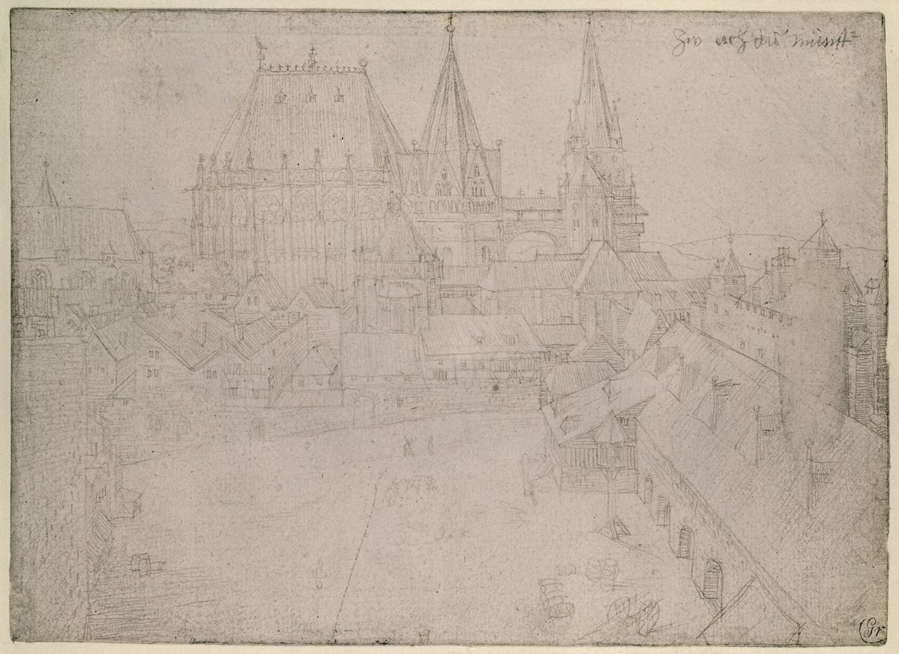 Ministeren i Aachen, 1520 (sølvspids på papir) af Albrecht Dürer