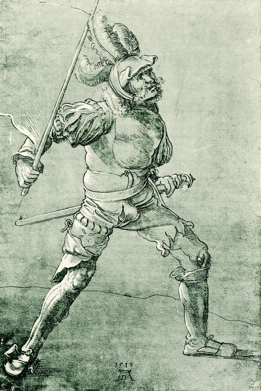 Tysk fanebærer af Albrecht Dürer