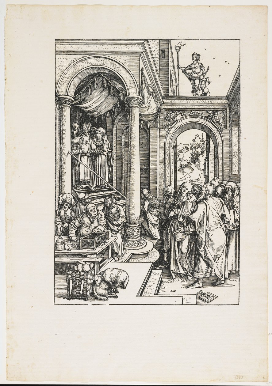 Præsentation af jomfruen i templet, 1504-1505 (1511) af Albrecht Dürer