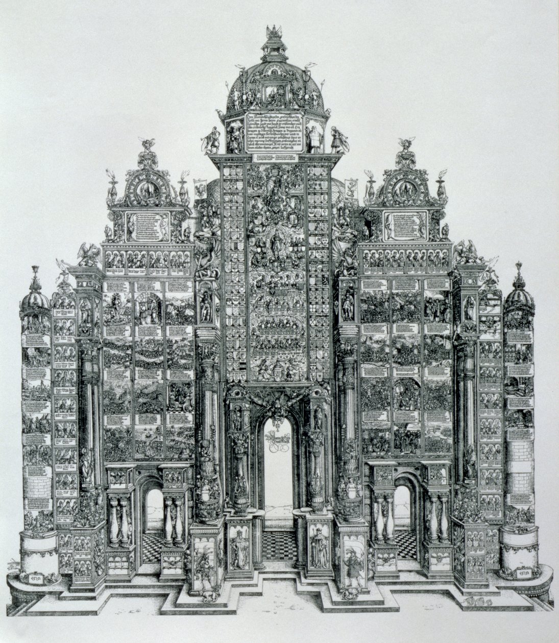 Triumfbuen for kejser Maximilian I af Tyskland (1459-1519), dateret 1515, pub. 151718 af Albrecht Dürer
