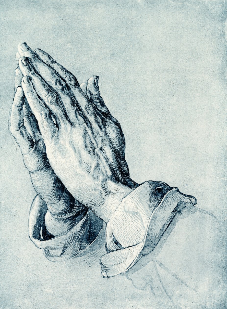 Foldede hænder af en apostel af Albrecht Dürer