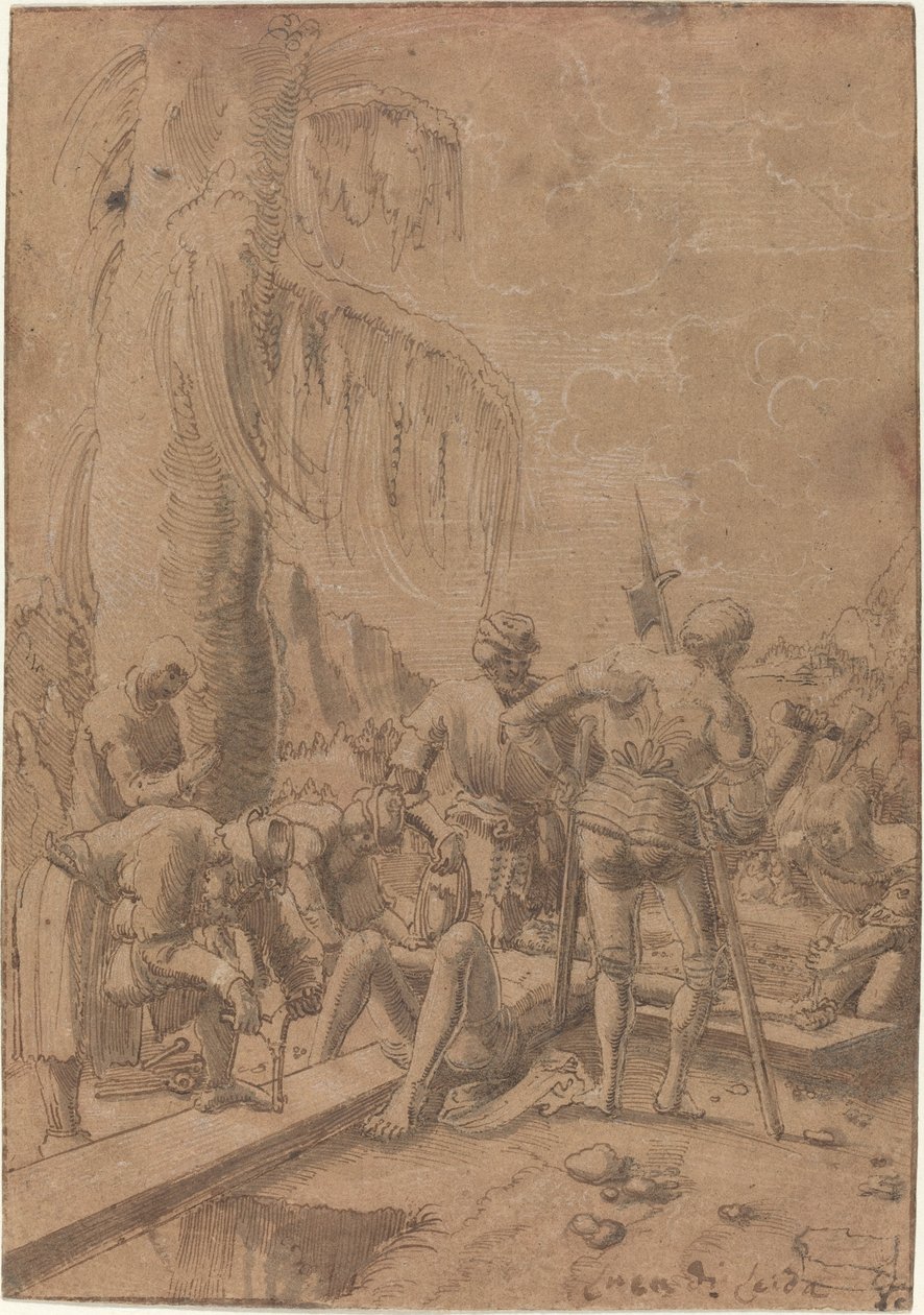 Kristus naglet til korset af Albrecht Altdorfer