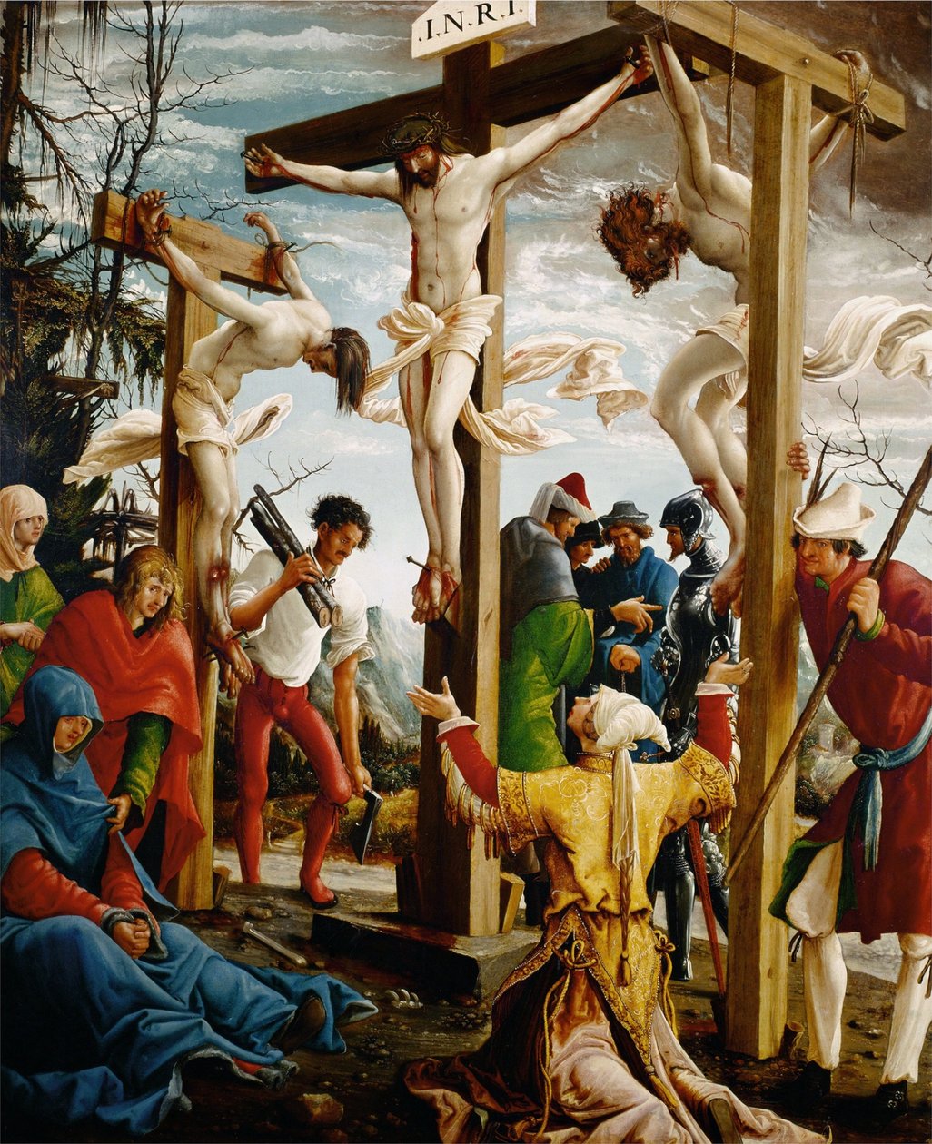 Sebastian-alteret, højre inderfløj, korsfæstelse af Albrecht Altdorfer