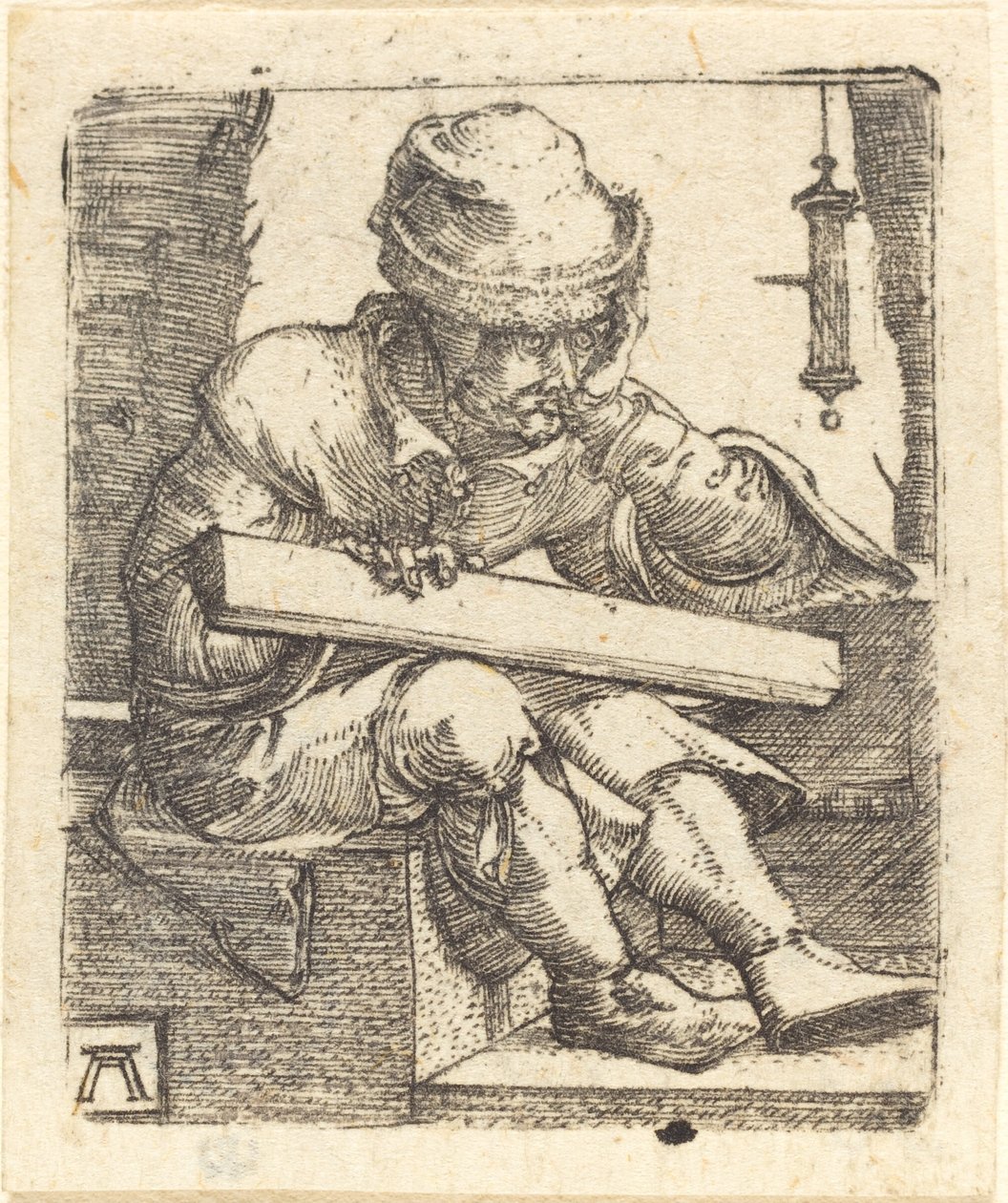 Den eftertænksomme tømrer af Albrecht Altdorfer