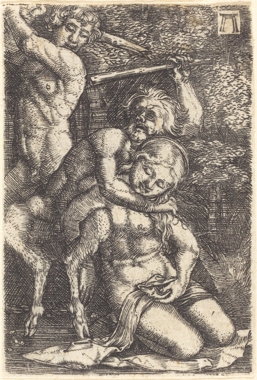 To Satyrer, der kæmper om en nymfe af Albrecht Altdorfer