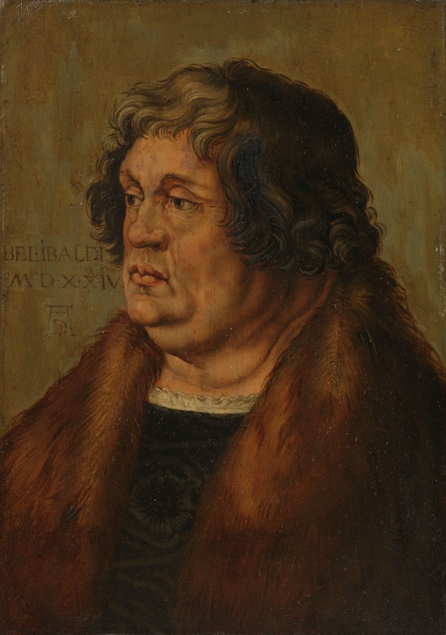 Willibald Pirkheimer (1470-1530) af Albrecht Dürer (copy after)