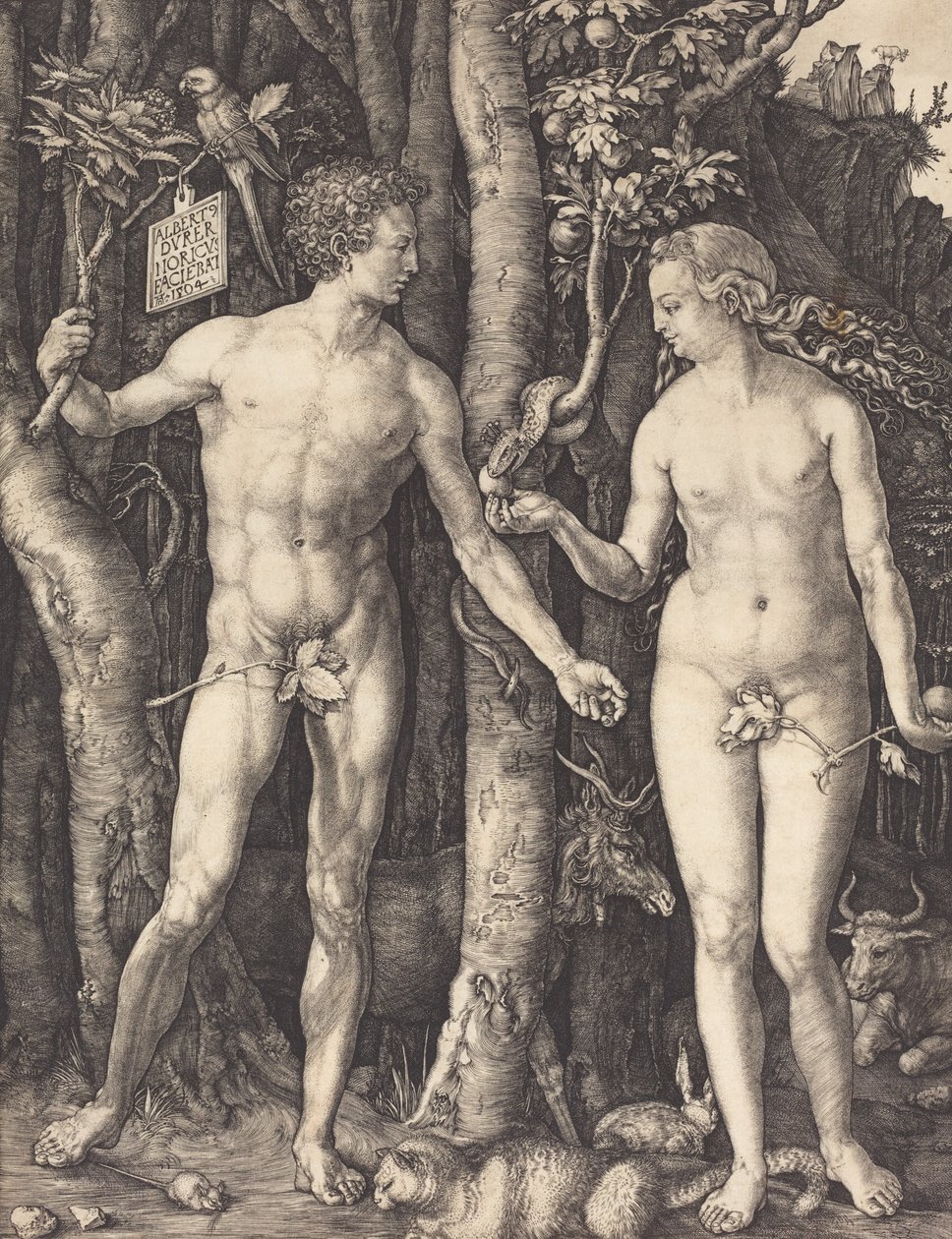 Adam og Eva, 1504. af Albrecht Dürer