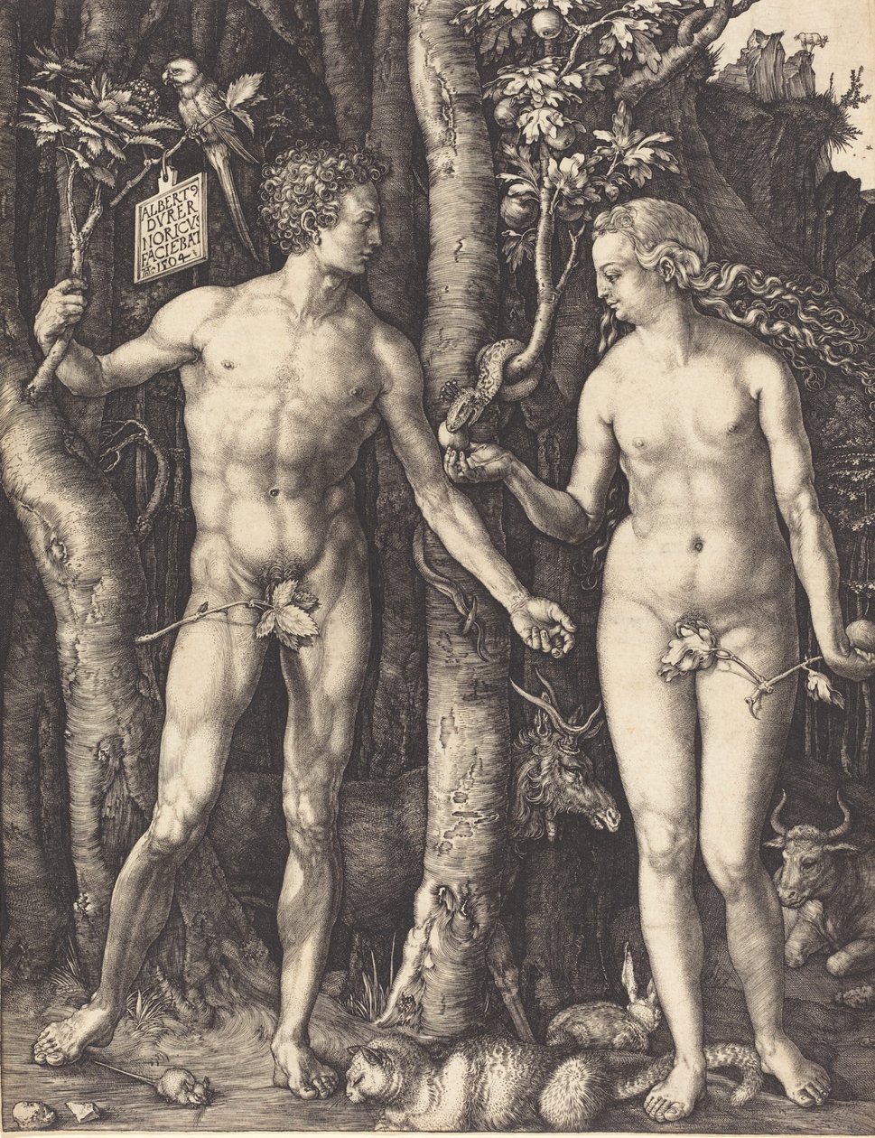 Adam og Eva, 1504. af Albrecht Dürer