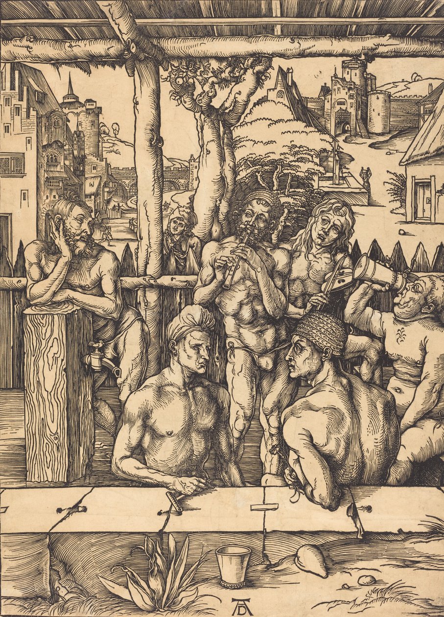 Badehus, ca. 14961497. af Albrecht Dürer