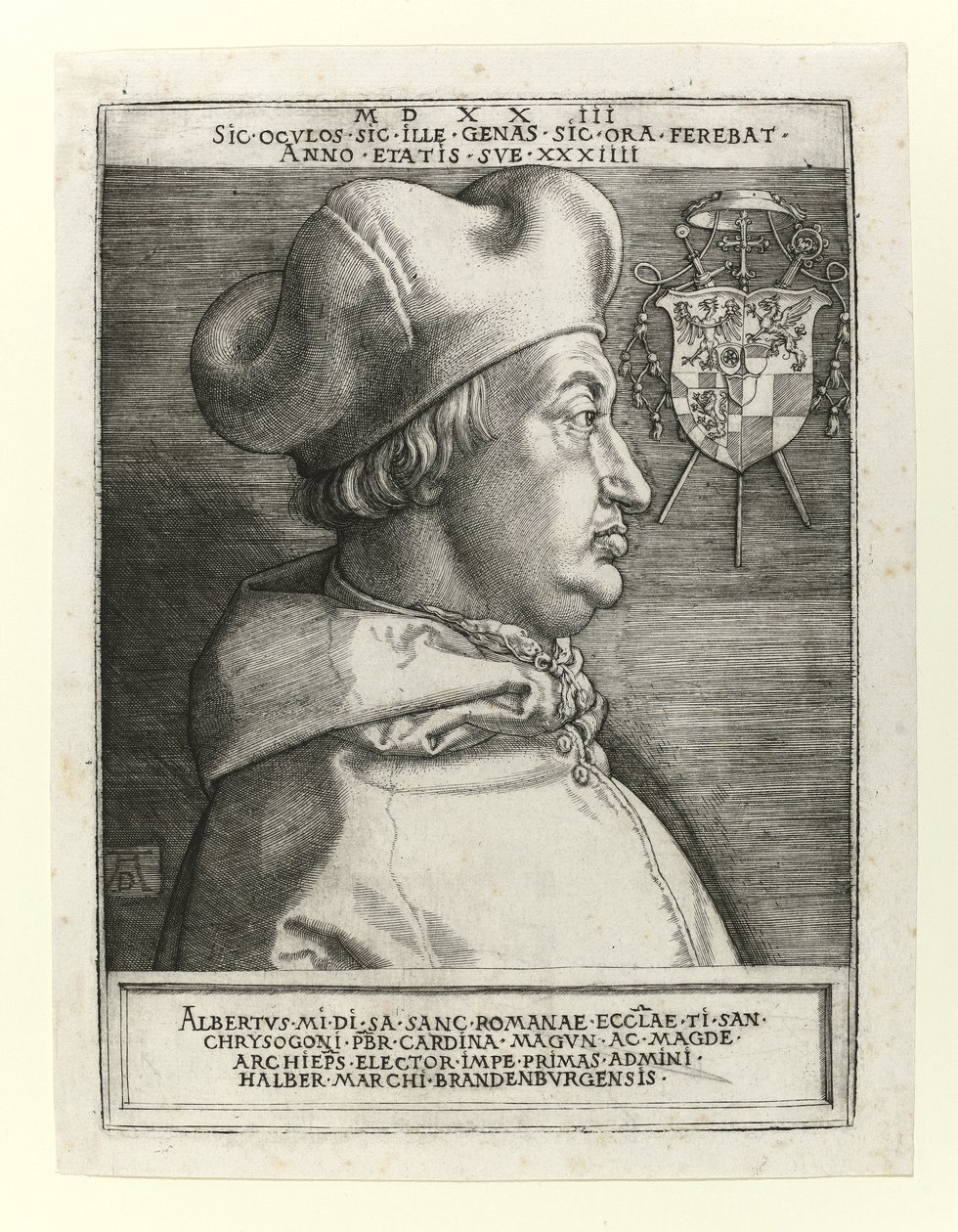 Kardinal Albert af Brandenburg, 1523 af Albrecht Dürer