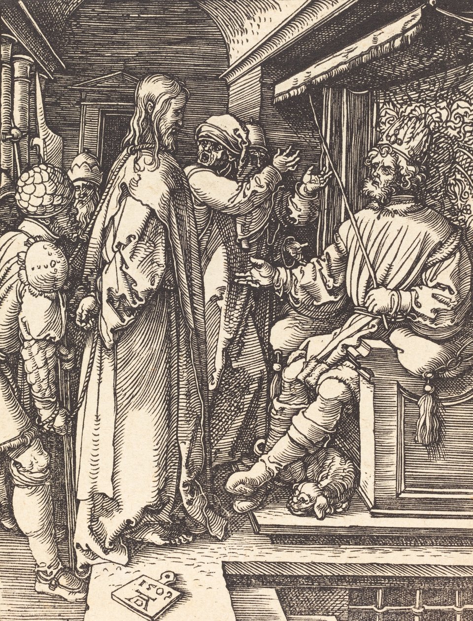 Kristus før Herodes, 1509. af Albrecht Dürer