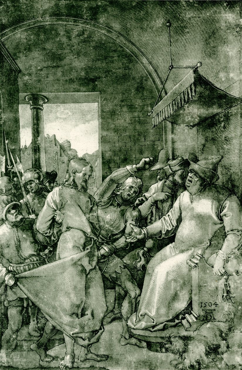 Kristus foran Kajfas af Albrecht Dürer
