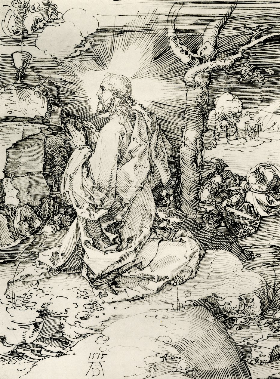 Kristus på Oliebjerget af Albrecht Dürer