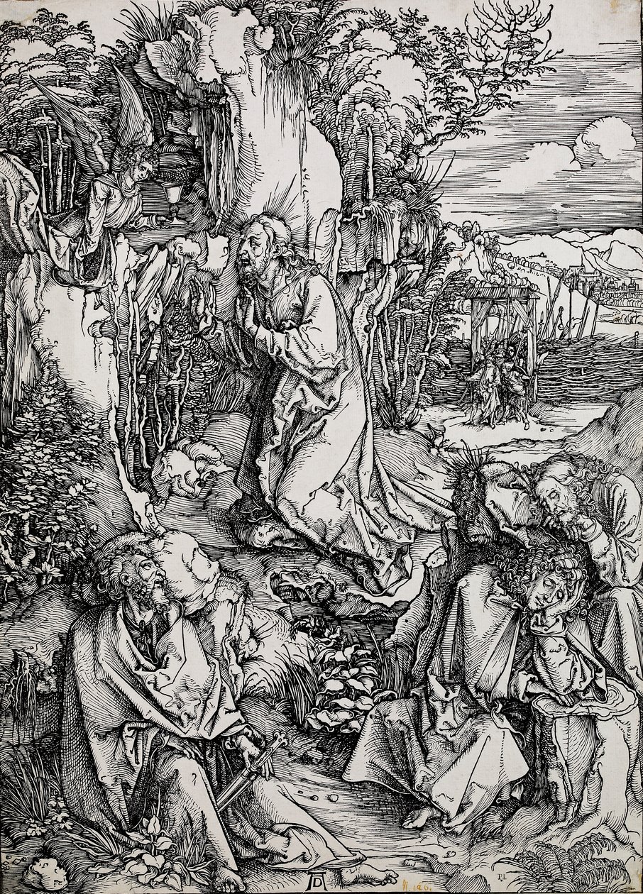 Kristus på olivenbjerget, 1496-1511 af Albrecht Dürer