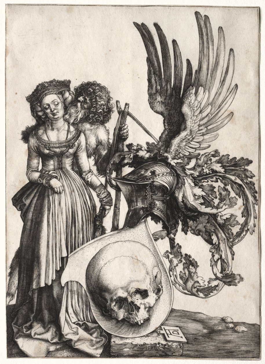 Våbenskjold med kranie, 1503. af Albrecht Dürer