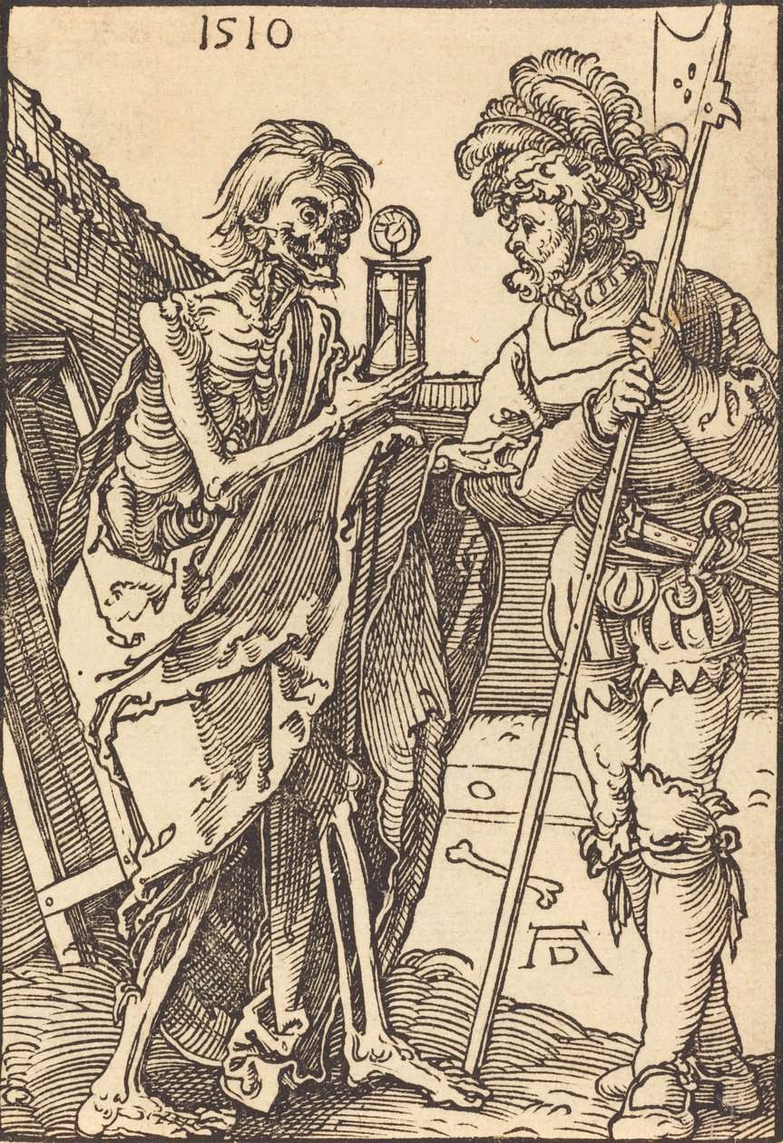 Døden og Lansquenet, 1510. af Albrecht Dürer