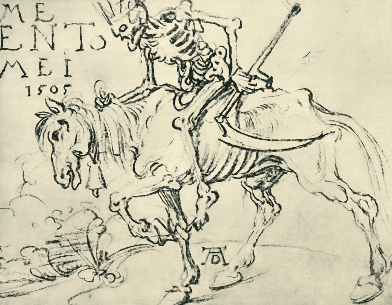 Dødsridning, 1505, 1943. af Albrecht Dürer