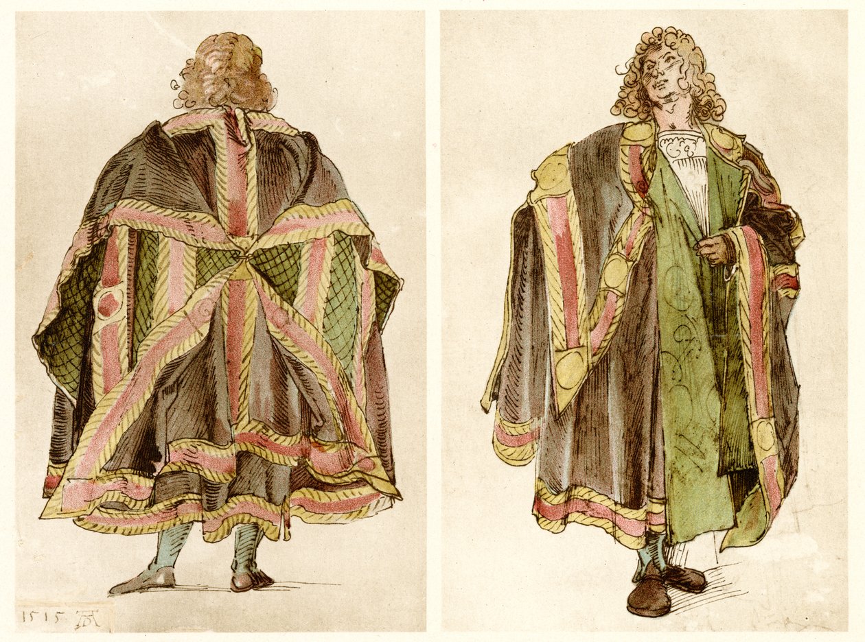 Design af kejserlige hofkostumer af Albrecht Dürer