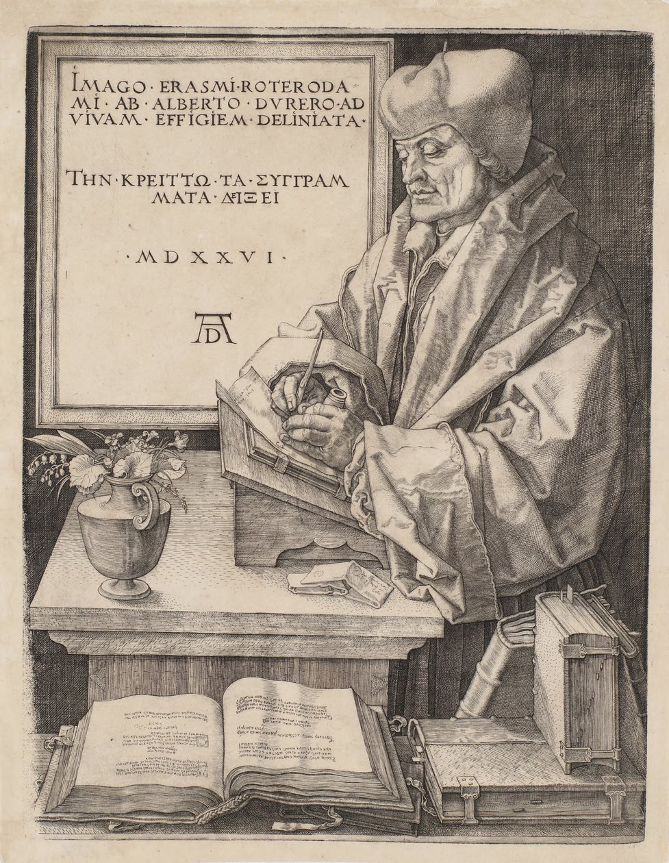 Erasmus af Rotterdam af Albrecht Dürer