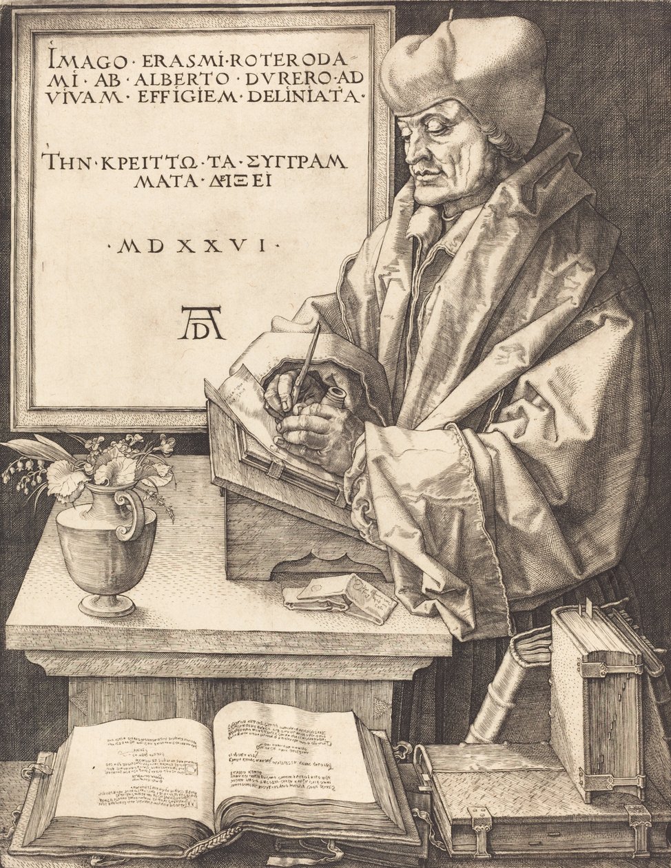 Erasmus af Rotterdam, 1526. af Albrecht Dürer