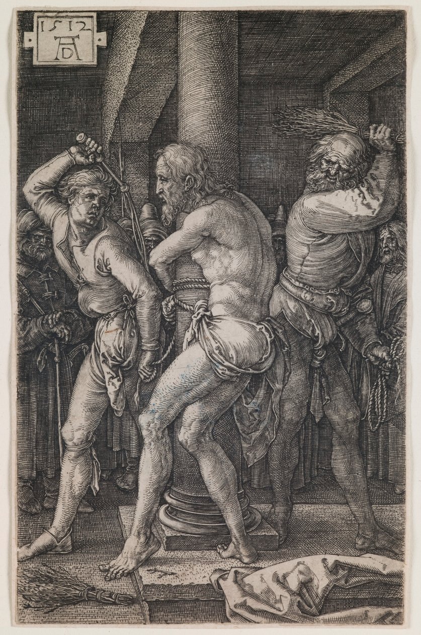 Flagelation, fra serien "The Engraved Passion" af Albrecht Dürer