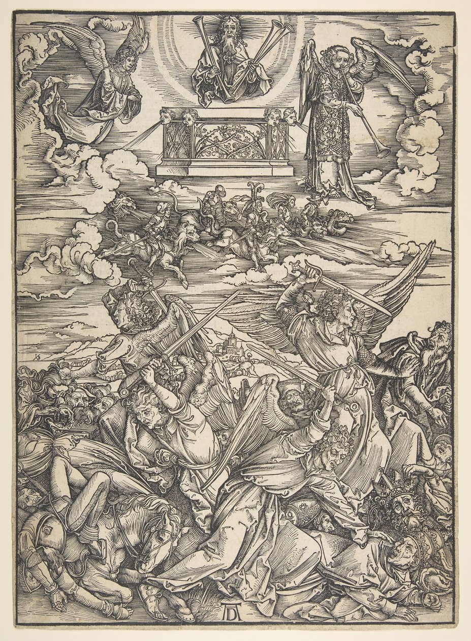 Four Avenging Angels, from the Apocalypse series.a.n.d. dani af Albrecht Dürer