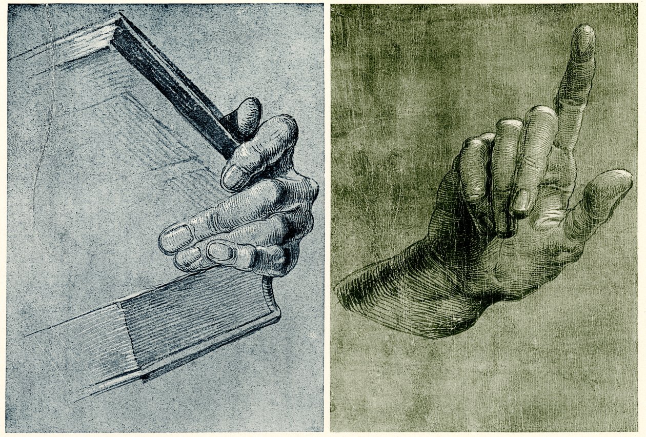 Hånd med bog af Albrecht Dürer