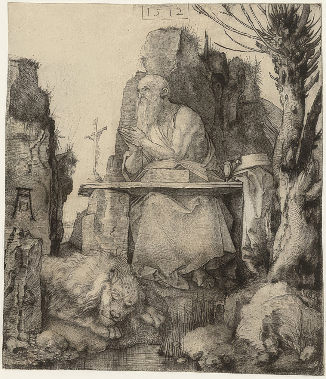 Sankt Hieronymus ved siden af ​​pilen. 1512 af Albrecht Dürer