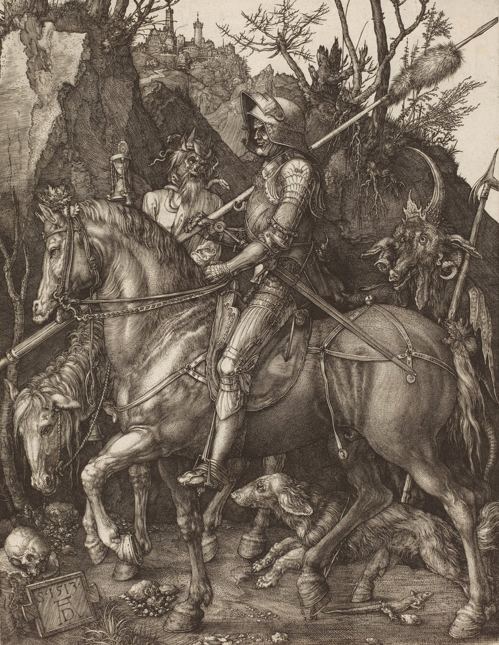 Ridder, død og djævel, 1513. af Albrecht Dürer
