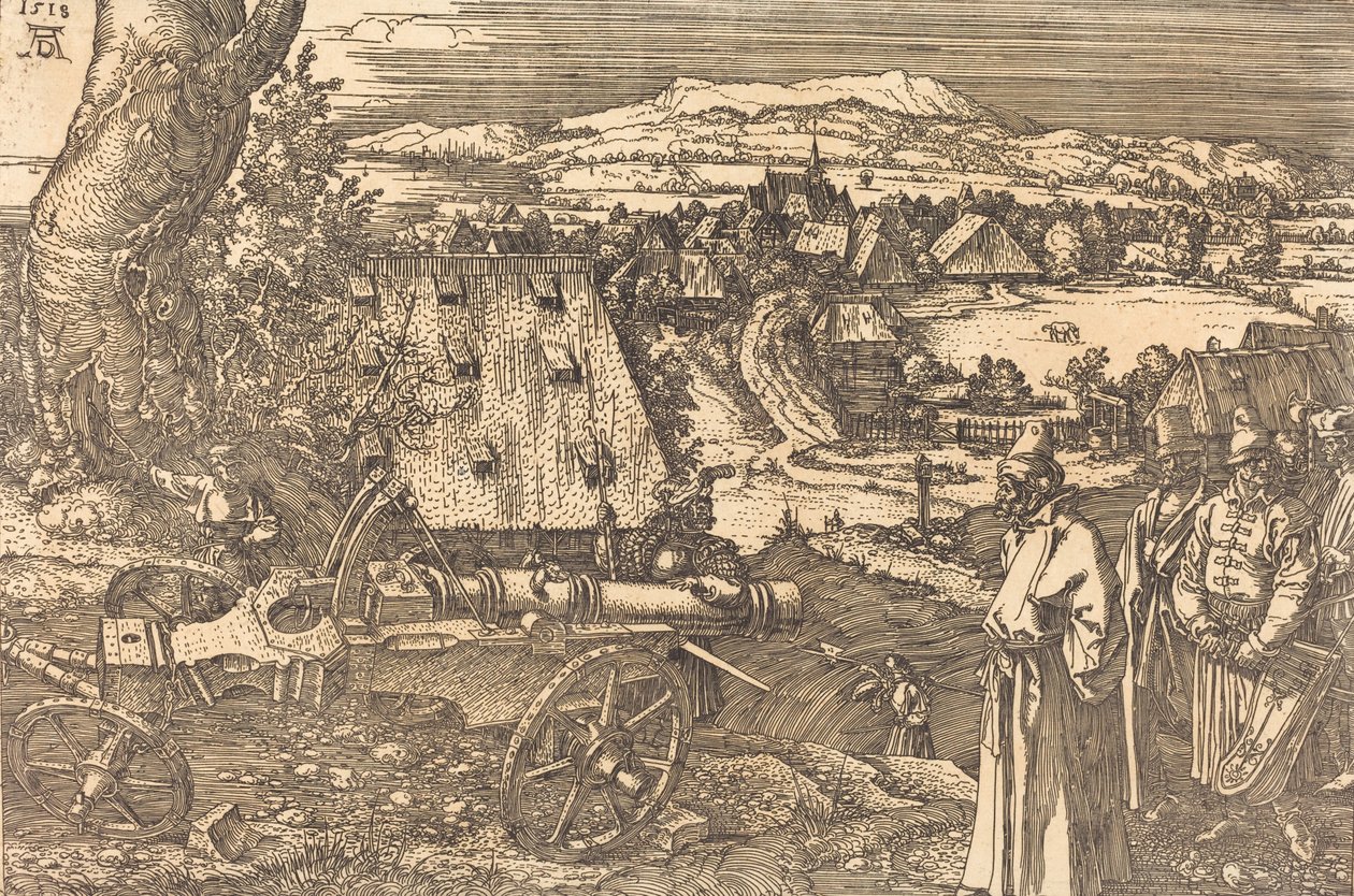 Landskab med kanonen, 1518. af Albrecht Dürer