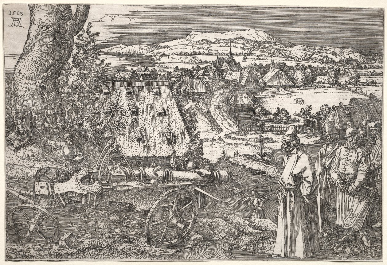 Landskab med kanonen, 1518. af Albrecht Dürer