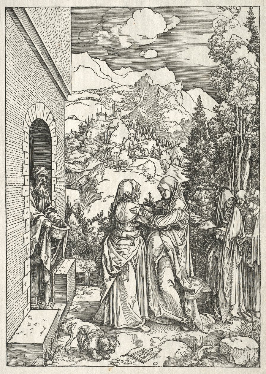 Jomfruens liv: Besøget, 1504-1505. af Albrecht Dürer