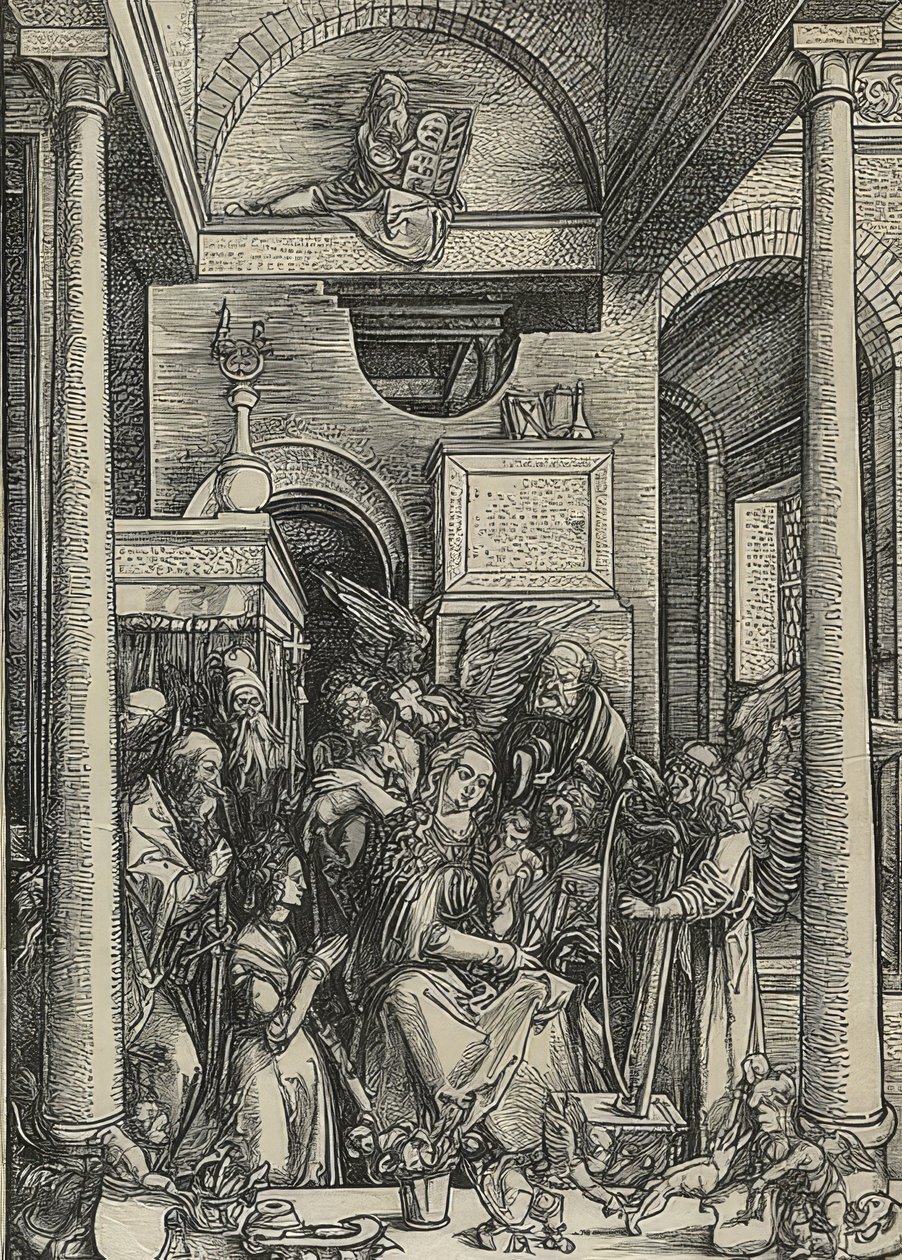 Marienleben: Tilbedelse af Maria. 1502 af Albrecht Dürer