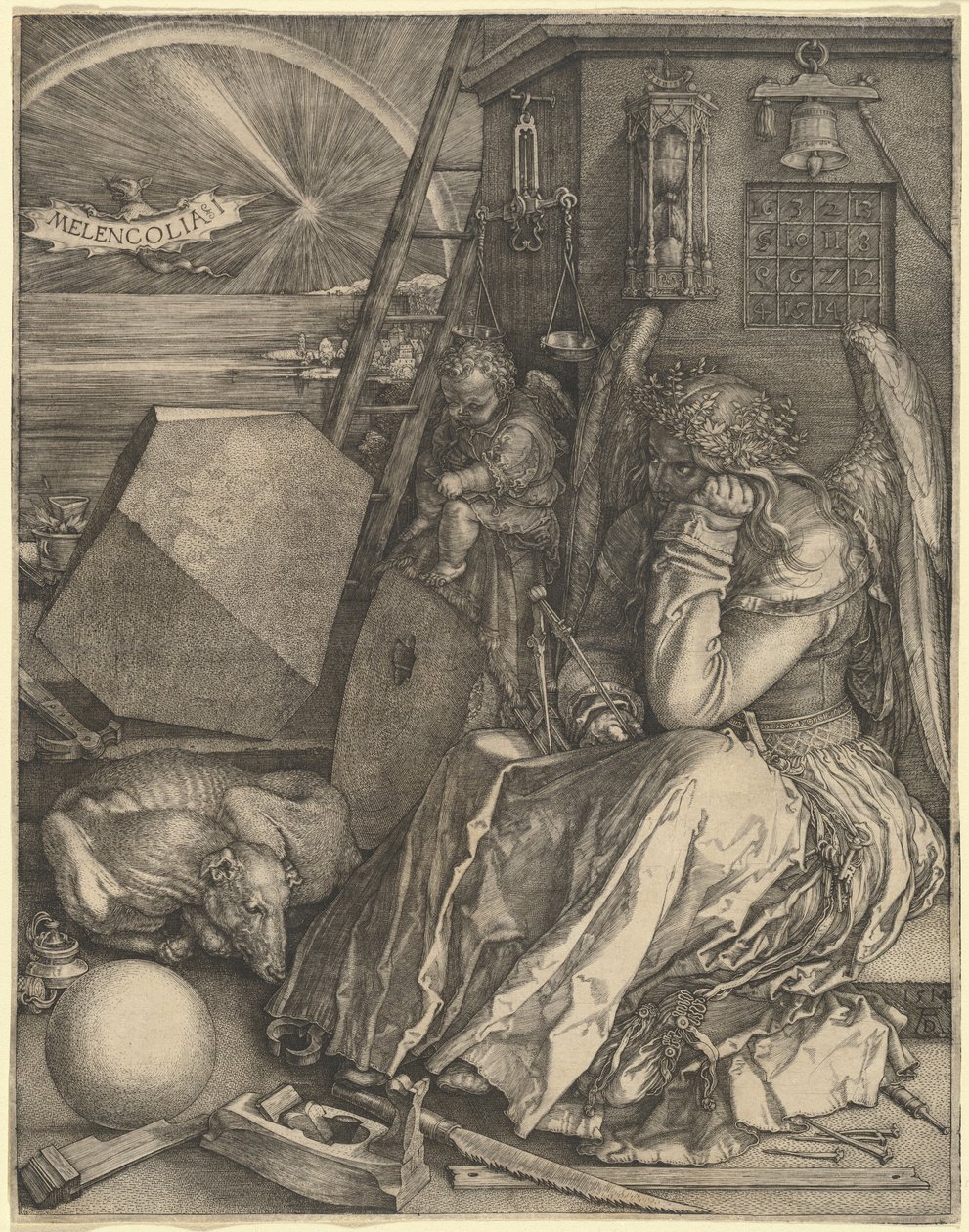 Melancolia I, 1514. af Albrecht Dürer