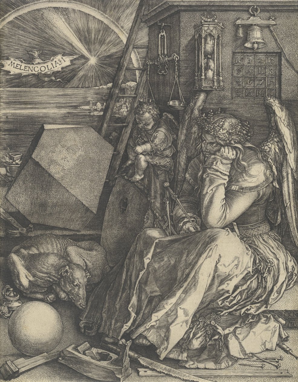 Melancolia I, 1514. af Albrecht Dürer