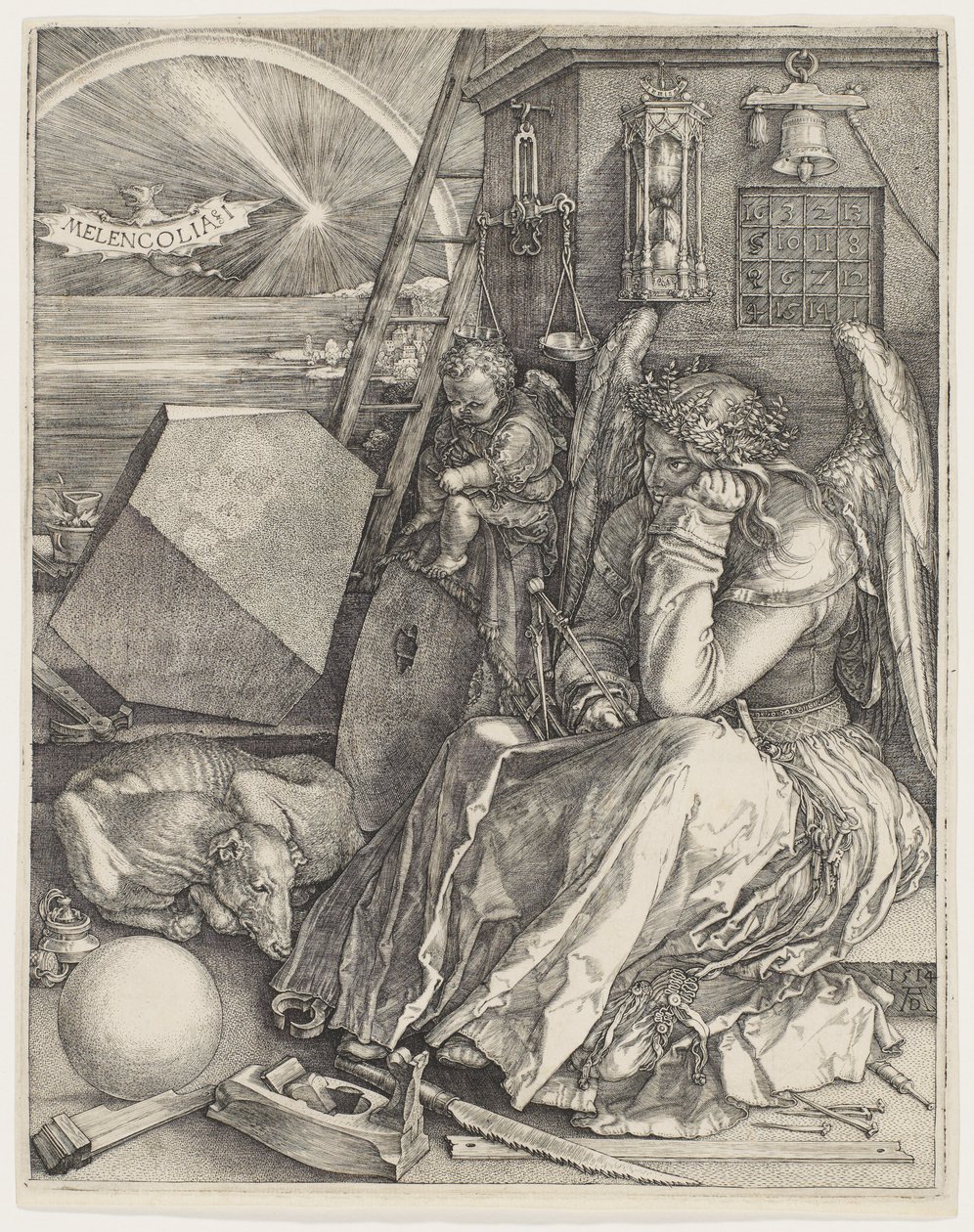 Melencolia I, 1514 af Albrecht Dürer