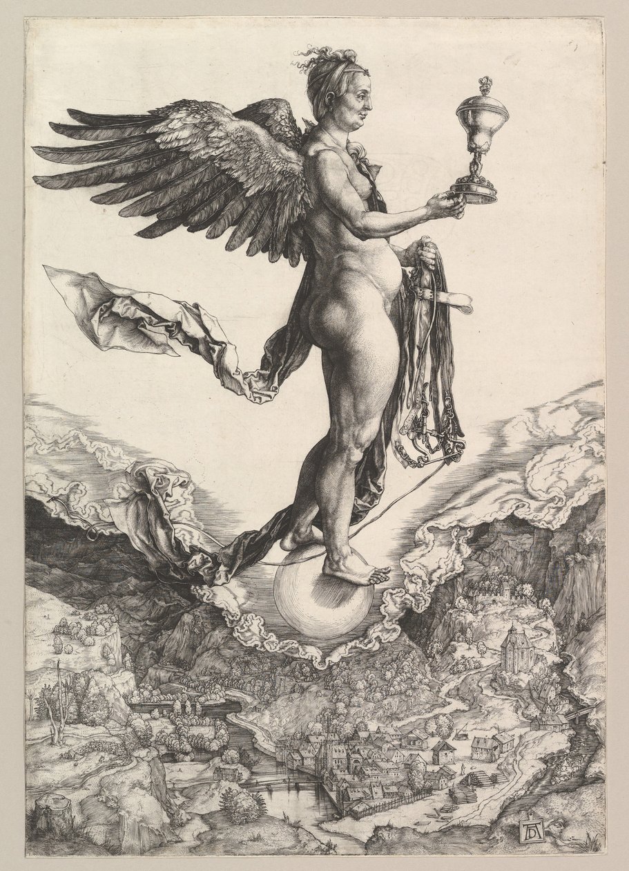 Nemesis The Great Fortune, 1501-2. af Albrecht Dürer