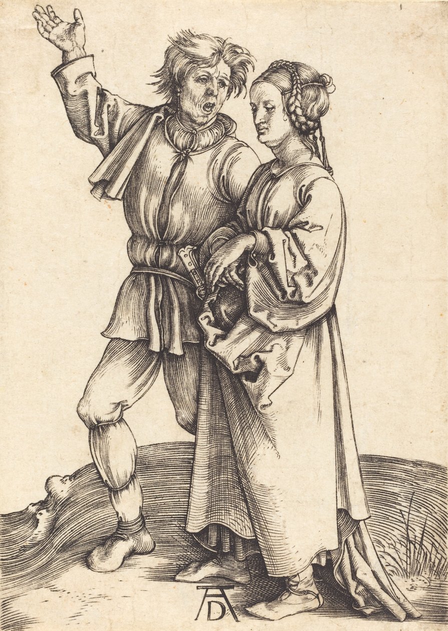 Bonde og hans Hustru, ca. 14971498. af Albrecht Dürer