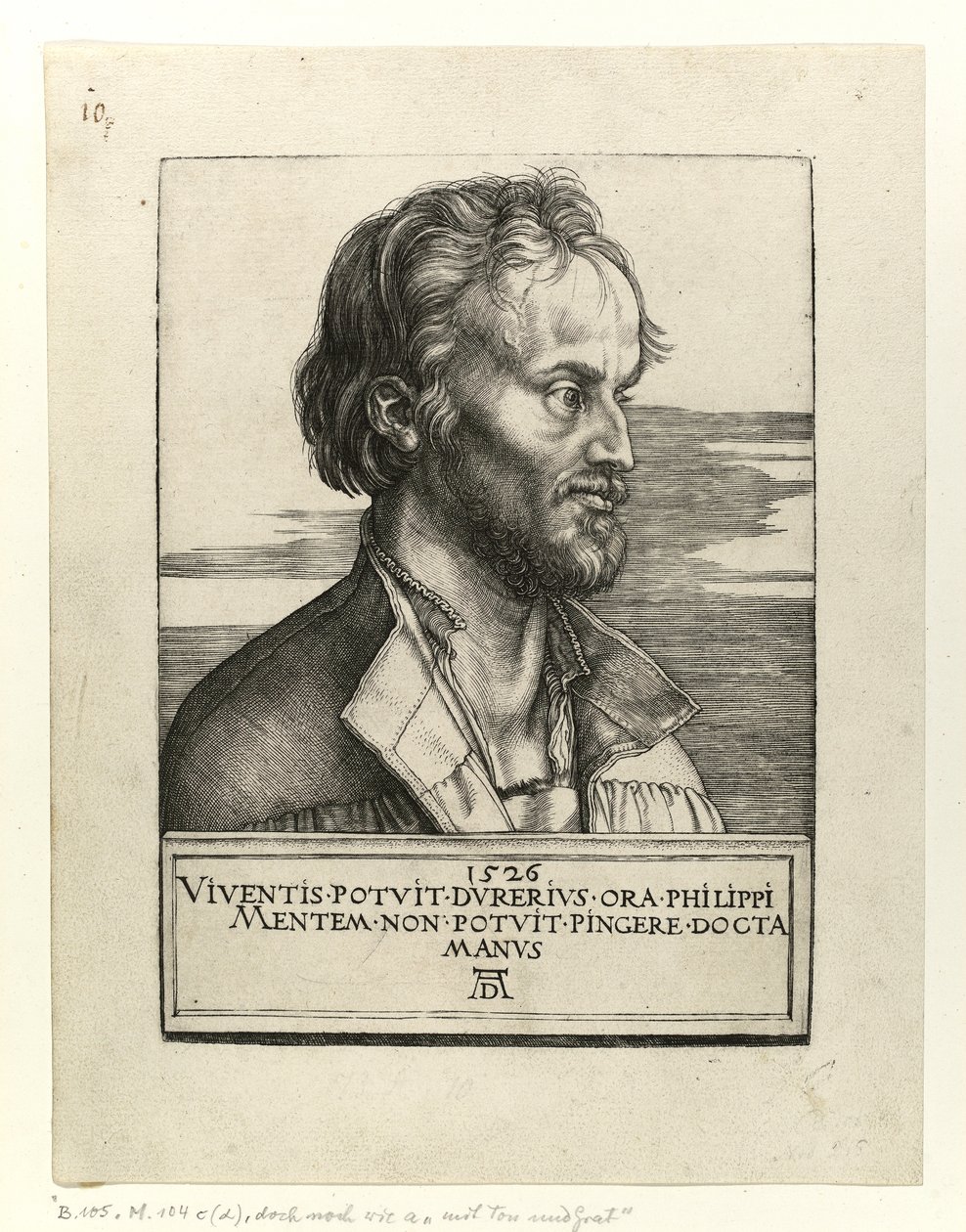 Portræt af Philip Melanchthon, 1526 af Albrecht Dürer