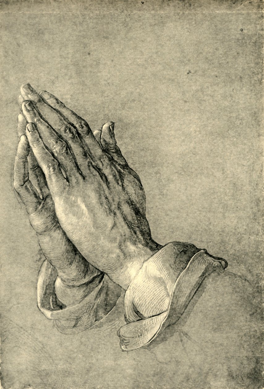 Bedende hænder, 1508, 1943. af Albrecht Dürer