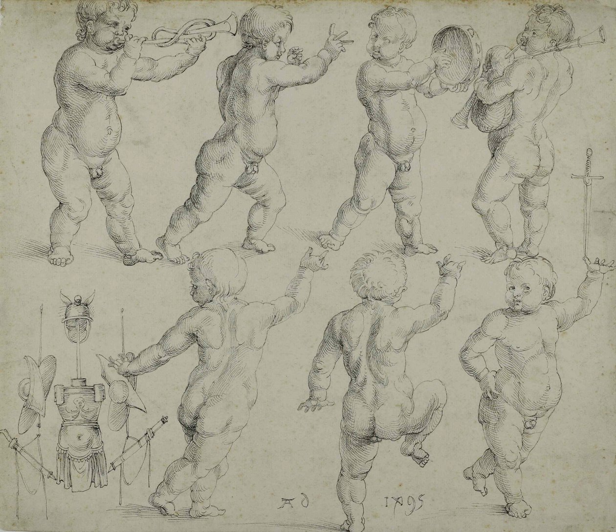Putti, 1495. af Albrecht Dürer