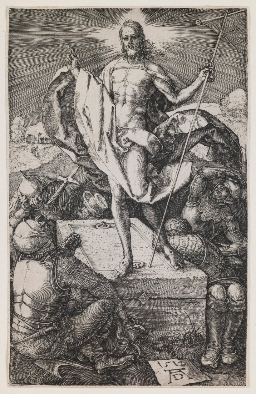 Resurrection, fra serien "The Engraved Passion" af Albrecht Dürer