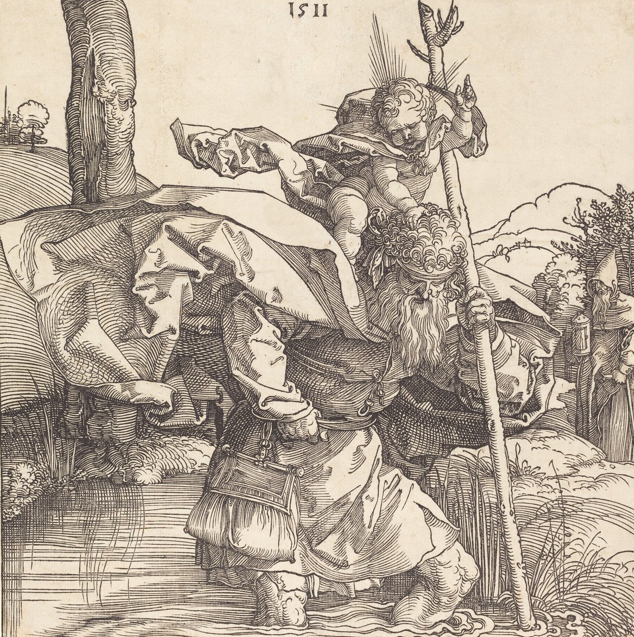 Sankt Christopher, 1511. af Albrecht Dürer