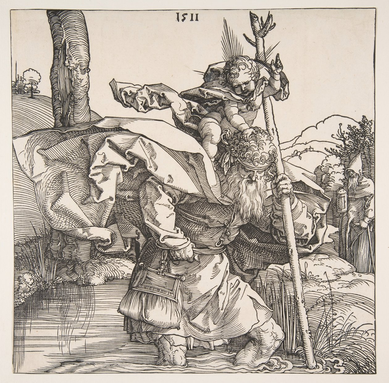 Sankt Christopher, 1511. af Albrecht Dürer