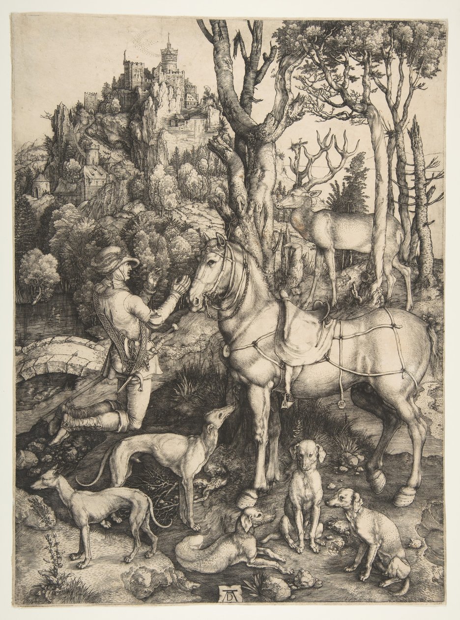 Sankt Eustace, ca. 1501. af Albrecht Dürer