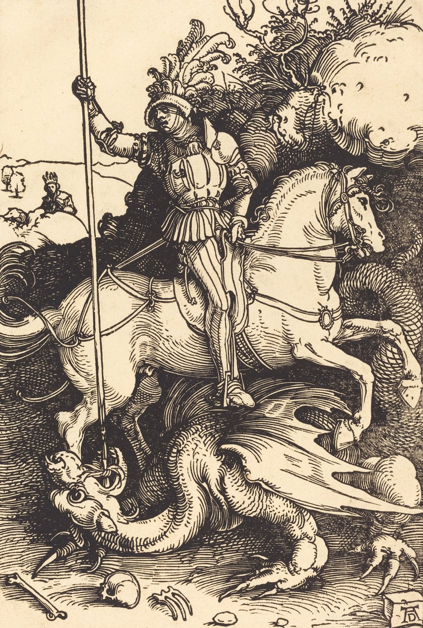 Sankt Georg dræber dragen, 15011504. af Albrecht Dürer