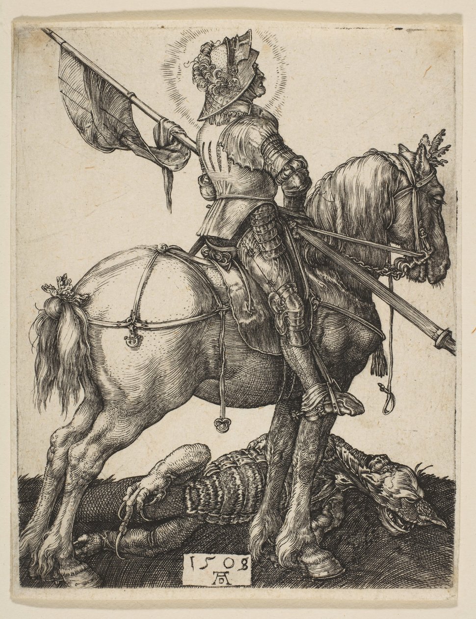 Sankt Georg til hest, 1505-8. af Albrecht Dürer